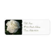 White Peony Mailing Labels