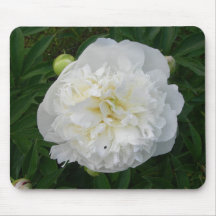 White Peony Mousepad