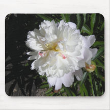 White Peony Mousepad