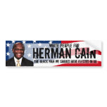 White People for Herman Cain Decal Bumper Sticker