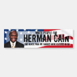 White People for Herman Cain Decal Bumper Sticker
