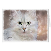 White Persian Cat Cards
