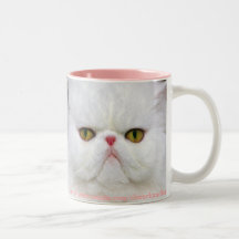 White Persian Mug