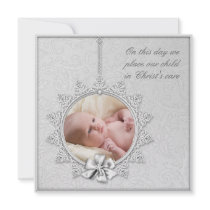 White Photo Baby Girl Christening