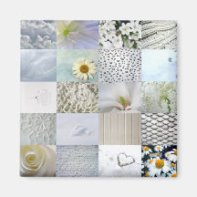White photography collage magnets