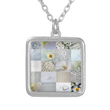 White photography collage pendant
