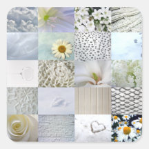 White photography collage sticker