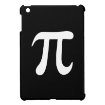 White pi symbol on black background iPad mini cover