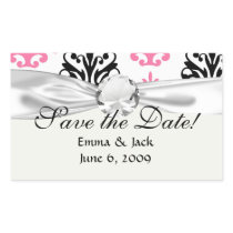 white pink and black chic damask stickers