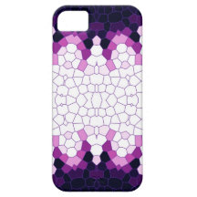White Pink & Purple Mosaic Pattern iPhone 5 Cover