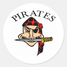 White Pirates Cartoon Sticker