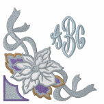 White Poinsettia - Customize embroidered shirts