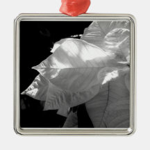 White Poinsettia Ornament