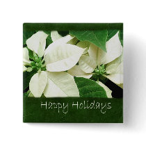 White Poinsettias 1 - Happy Holidays