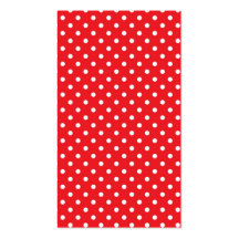 White polka dot on red background bookmark business cards