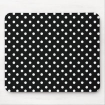 White Polka Dots Mousepad