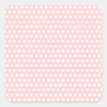 White Polka Dots on Pale Pink stickers