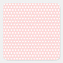 White Polka Dots on Pale Pink Stickers