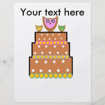 White polkadot owl cake full color flyer
