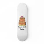 White polkadot owl cake skate deck
