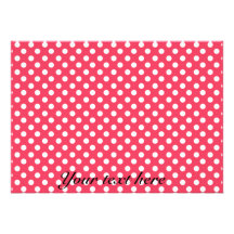 White polkadots on red invite