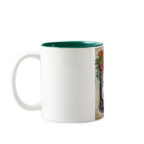 White Poodle Christmas Vintage Style Print Mug
