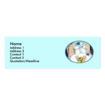 White Poodle Cupcake Tea Party Business Card