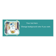 White Poodle Cupcake Tea Party Business Card Templates