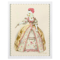 White Poodle Marie Antoinette French Fashion