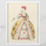 White Poodle Marie Antoinette French Fashion Full Colour Flyer