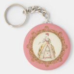 White Poodle Marie Antoinette Keychain