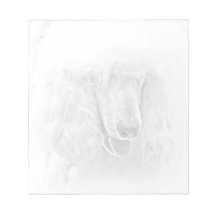 White Poodle Memo Notepad