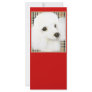 White Poodle Portrait Burberry Art Rack Card