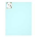 White Poodle Portrait Burberry Letterhead