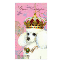 White Poodle Princess Business Card