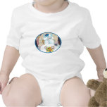 White Poodle Tea Party Baby Bodysuit
