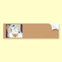White Poodle Tea Party bumper stickers