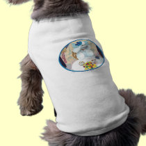 White Poodle Tea Party pet clothing