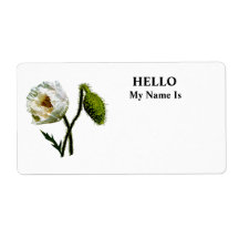 White Poppy Labels