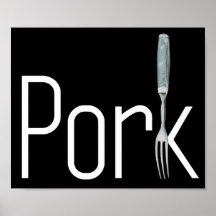 White Pork n' Fork Print