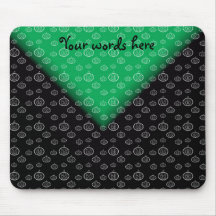 White pumpkins on green black fade mouse pad