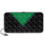 White pumpkins on green black fade PC speakers