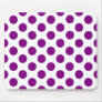 White purple polka dots - Mousepad