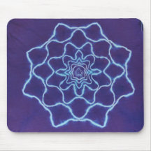 White Purple Star Tie Dye Mouse Pad