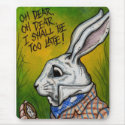 WHITE RABBIT Alice in Wonderland Mouse Pad mousepads