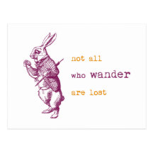 White Rabbit, Alice in Wonderland Postcards