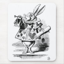 White Rabbit as Herald Mousepads