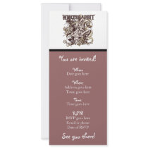 White Rabbit Carnivale Style Personalized Invites
