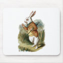 White Rabbit from Alice in Wonderland mousepads