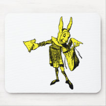 White Rabbit Messenger Inked Yellow Fill Mousepad